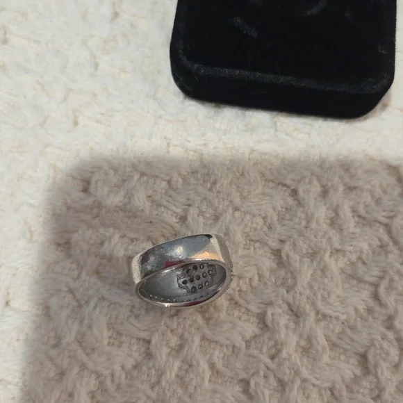 Harley Davidson Silver Ring with Diamond Accents - Picture 3 of 3